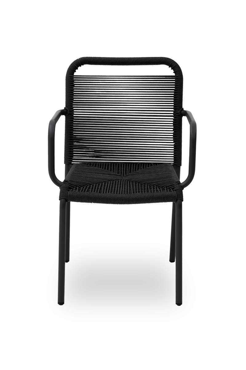 Outdoor Stuhl Maniago in Anthrazit mit Armlehne-ING10894