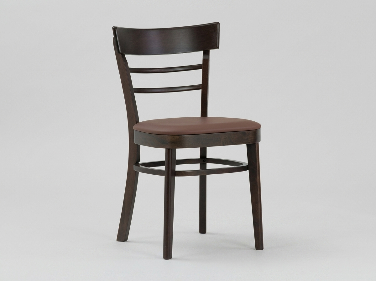 Emma Restaurant Bistro Chair, Faux Leather, Dark Brown
