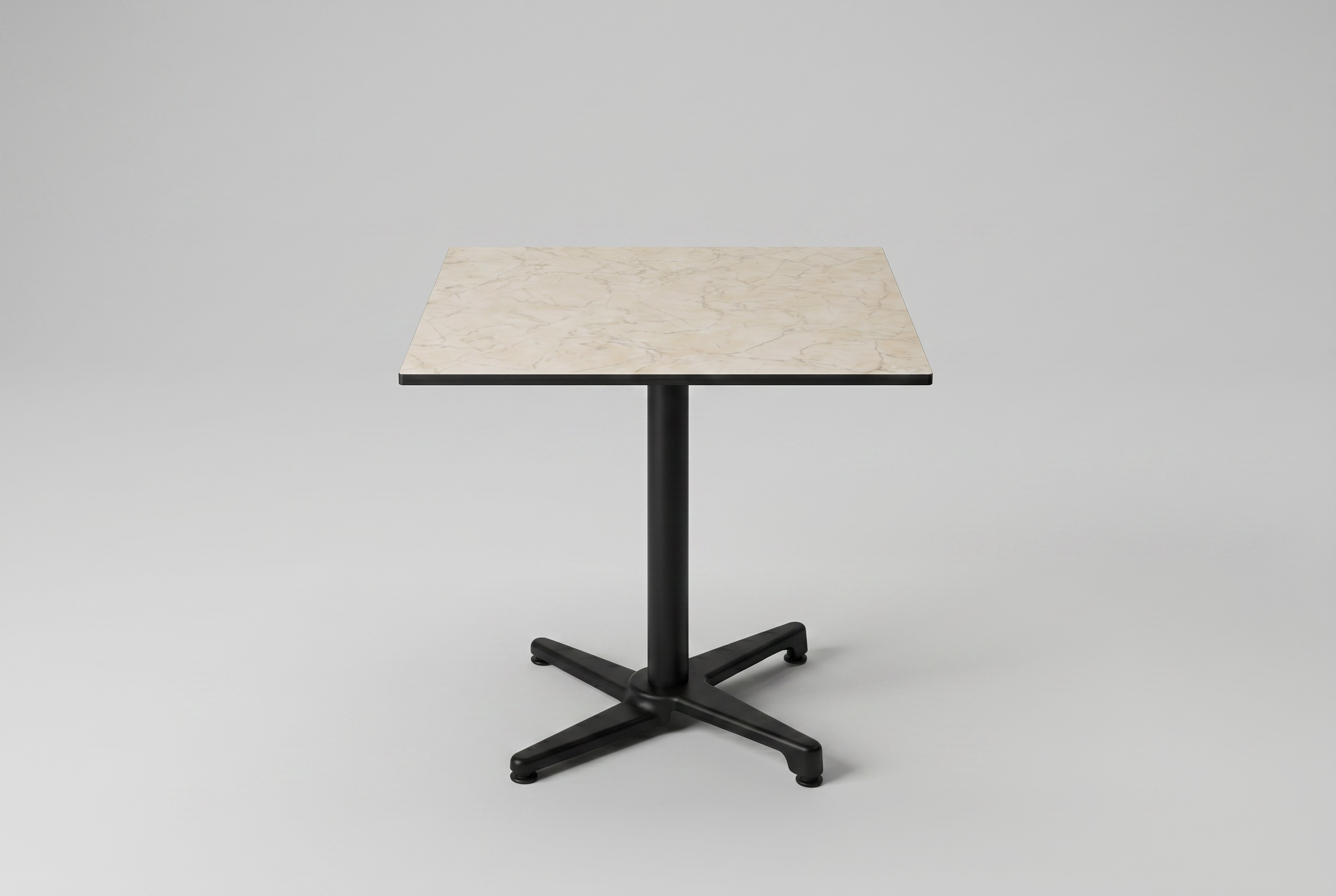 Outdoor Bistro Table 70x70cm Compact HPL Marble-effect Beige Modern - Pescara