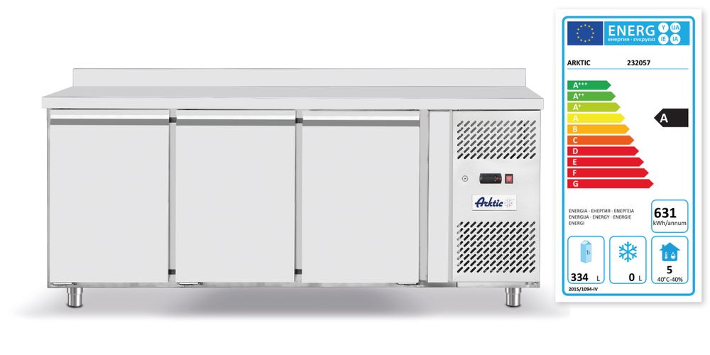 Kühltisch dreitürig Profi Line 420 L Arktic Profi Line GN 1/1 420L 230V/400W 1795x700x(H)879mm