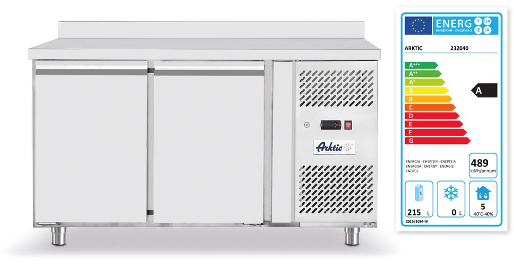 Kühltisch zweitürig Profi Line 280 L Arktic Profi Line GN 1/1 230V/250W 1360x700x(H)879mm