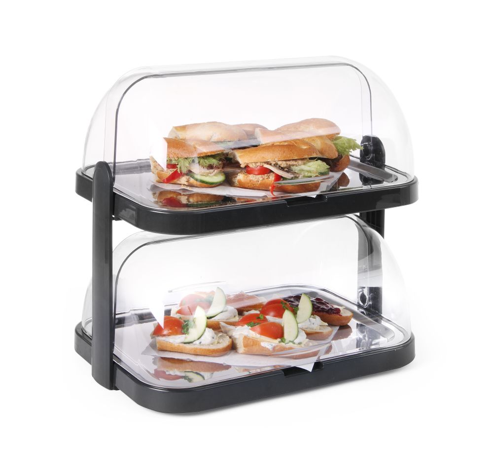 Rolltop-Kühldisplay doppelt  440x320x(H)440mm