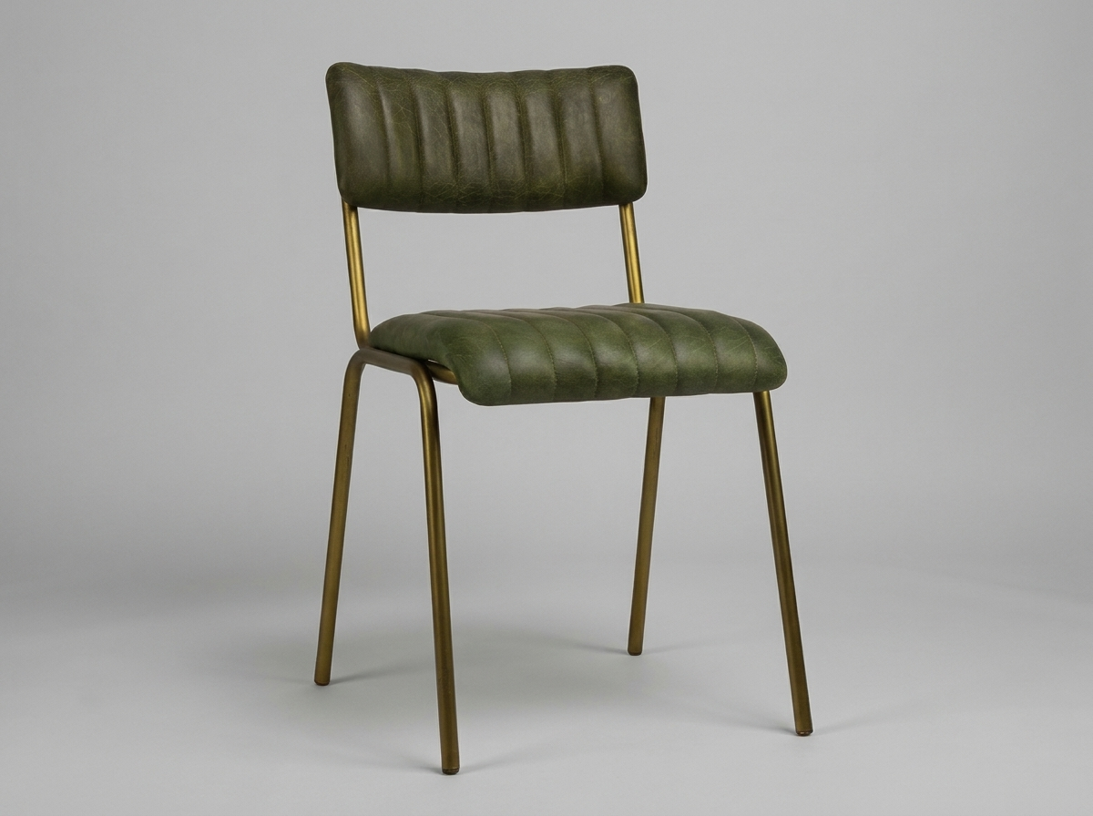 Restaurant, bistro, chair, trattoria – genuine leather, green