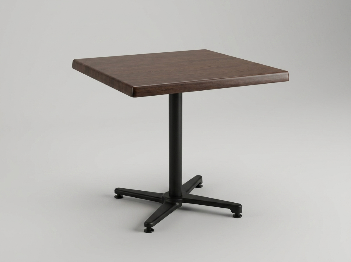 Outdoor Bistro Table 70x70cm HPL Dark Brown Modern - Brest