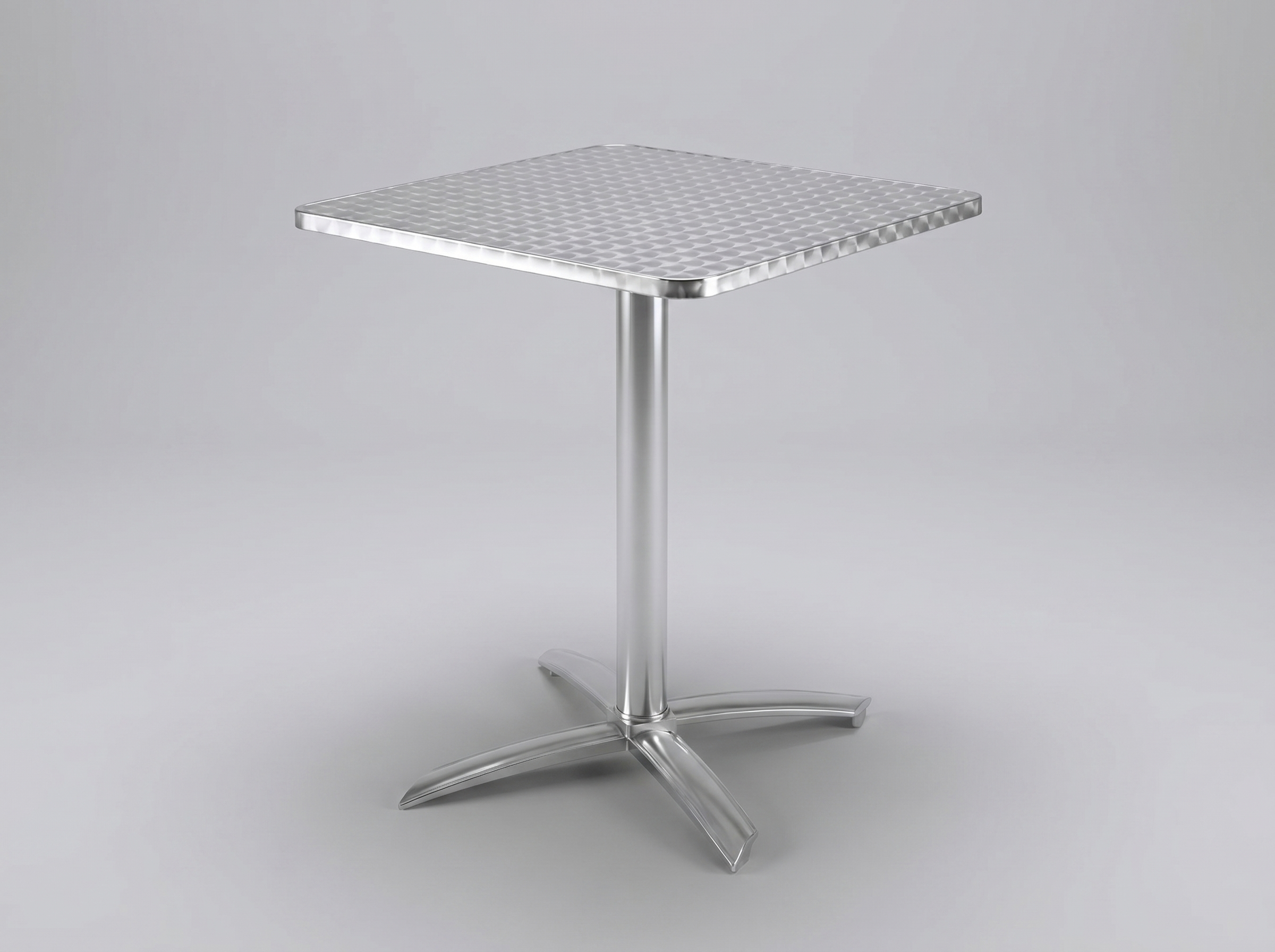 Folding outdoor table, 60 x 60 cm, for outdoor use, aluminium and stainless steel – Lumi