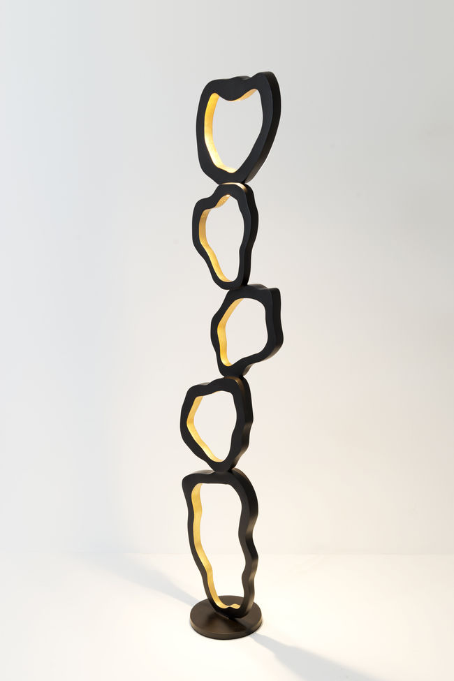 5-light floor lamp, Infernale Gold