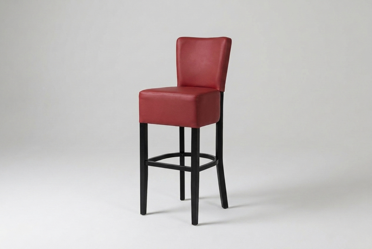 Bar stool Finja imitation leather dark brown