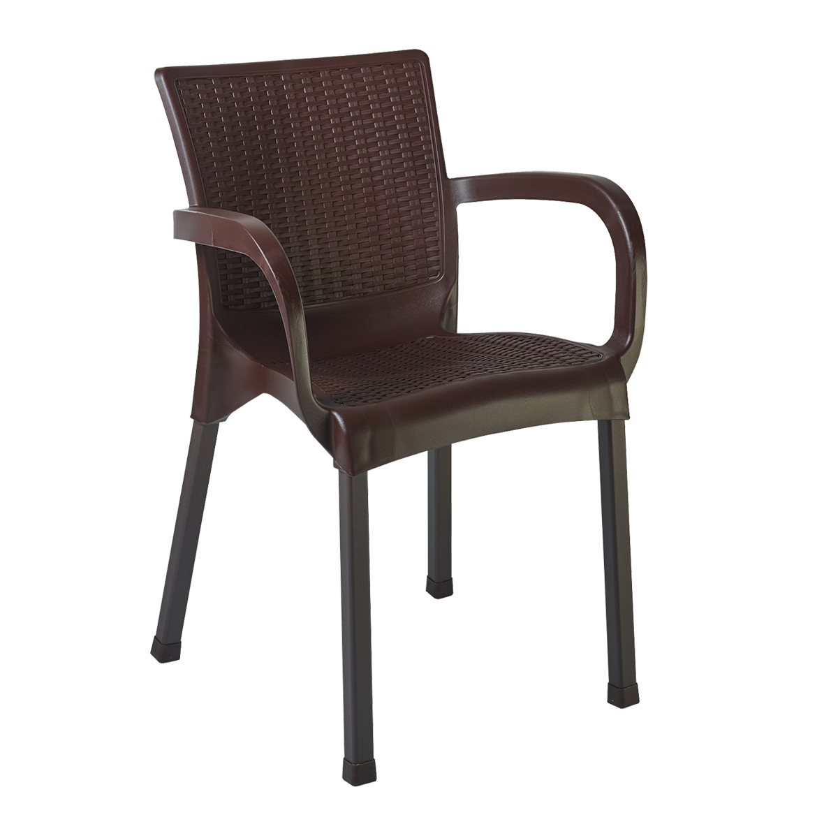 Outdoor chairs for outdoor use: Nisa-TWO Brown Polypropylene Hotel Bistro