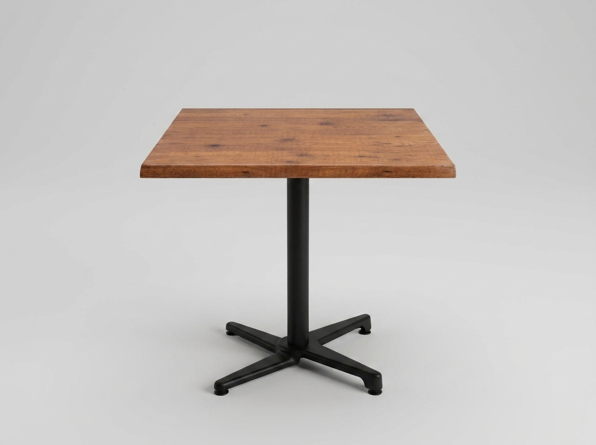 Outdoor Bistro Table 70x70cm HPL Light Brown Modern - Brest