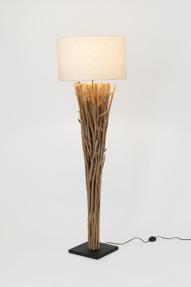 Palmaria Wood single-light floor lamp