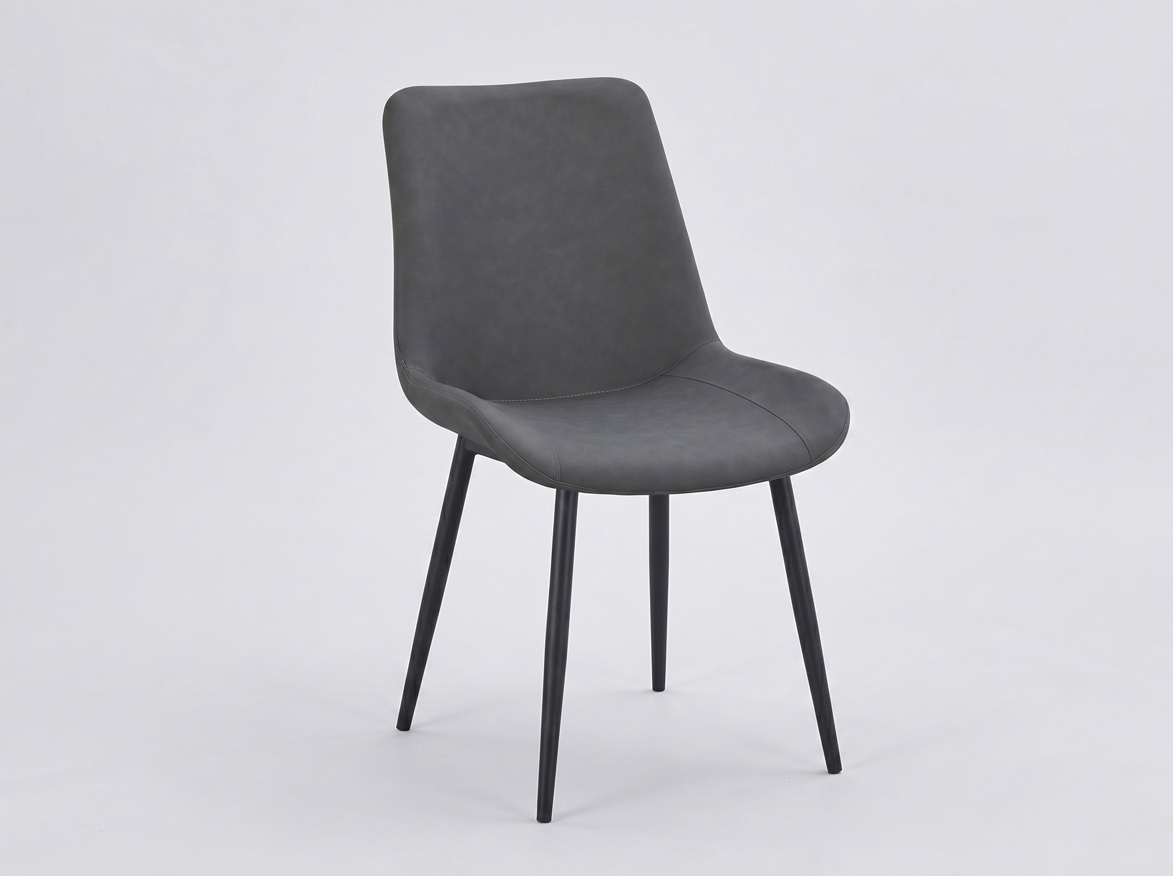 Restaurant Bistro Chair, Faux Leather, Grey – Ostres Uno