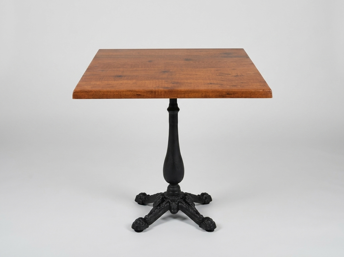 Outdoor Bistro Table 70x70cm HPL Light Brown Retro - Brest