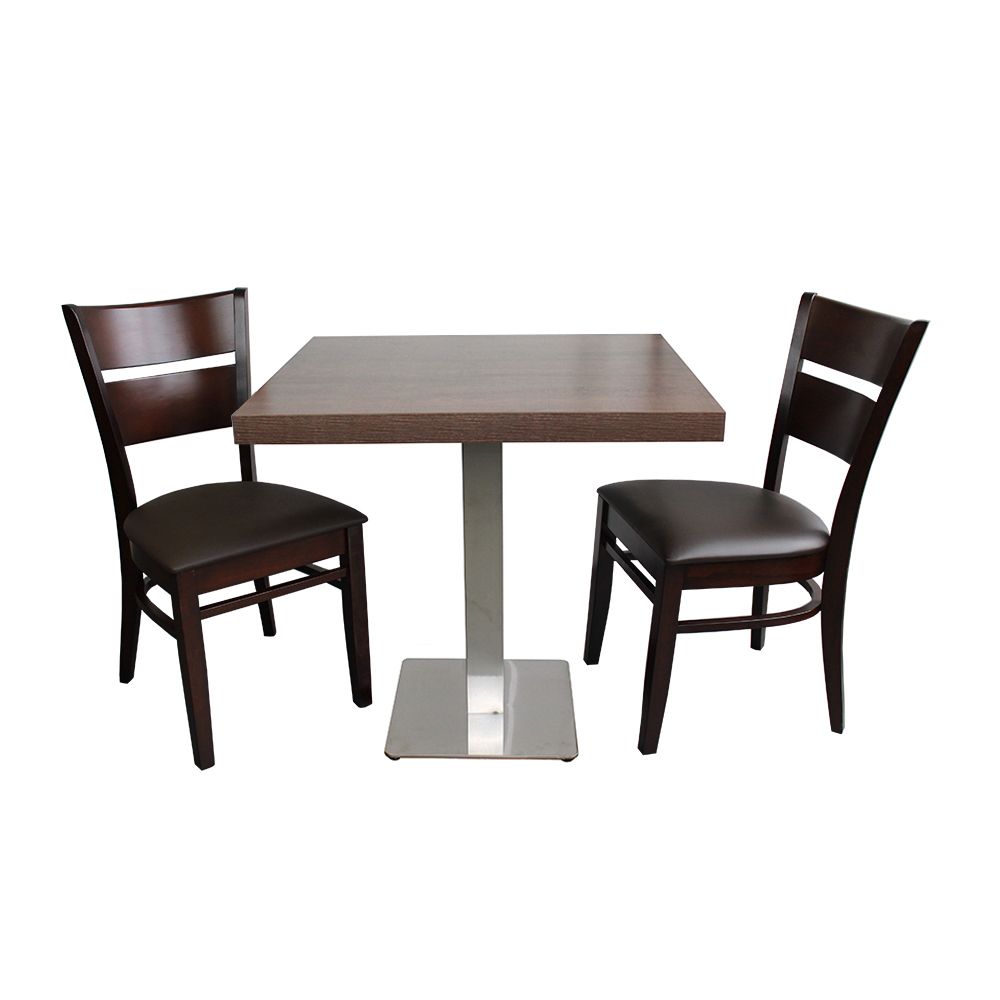 1+2 Restaurant Set: Lyon Table 50x50x3.6cm, Grace Chairs, Bistro Chairs, Bistro Tables