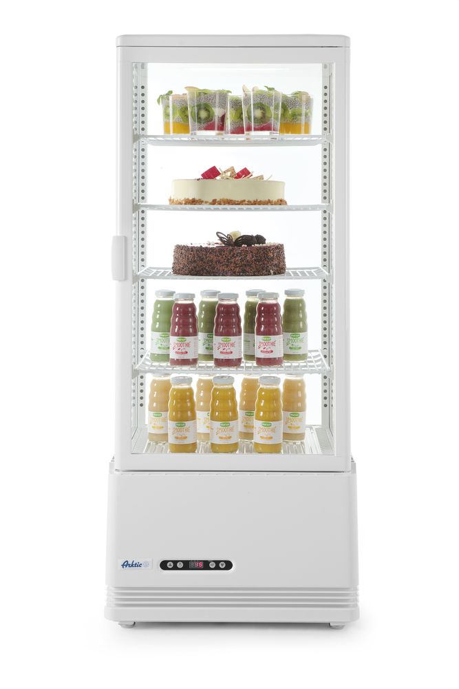 Aufsatz-Kühlvitrine 98 Liter Arktic weiß 230V/210W 444x397x(H)1100mm