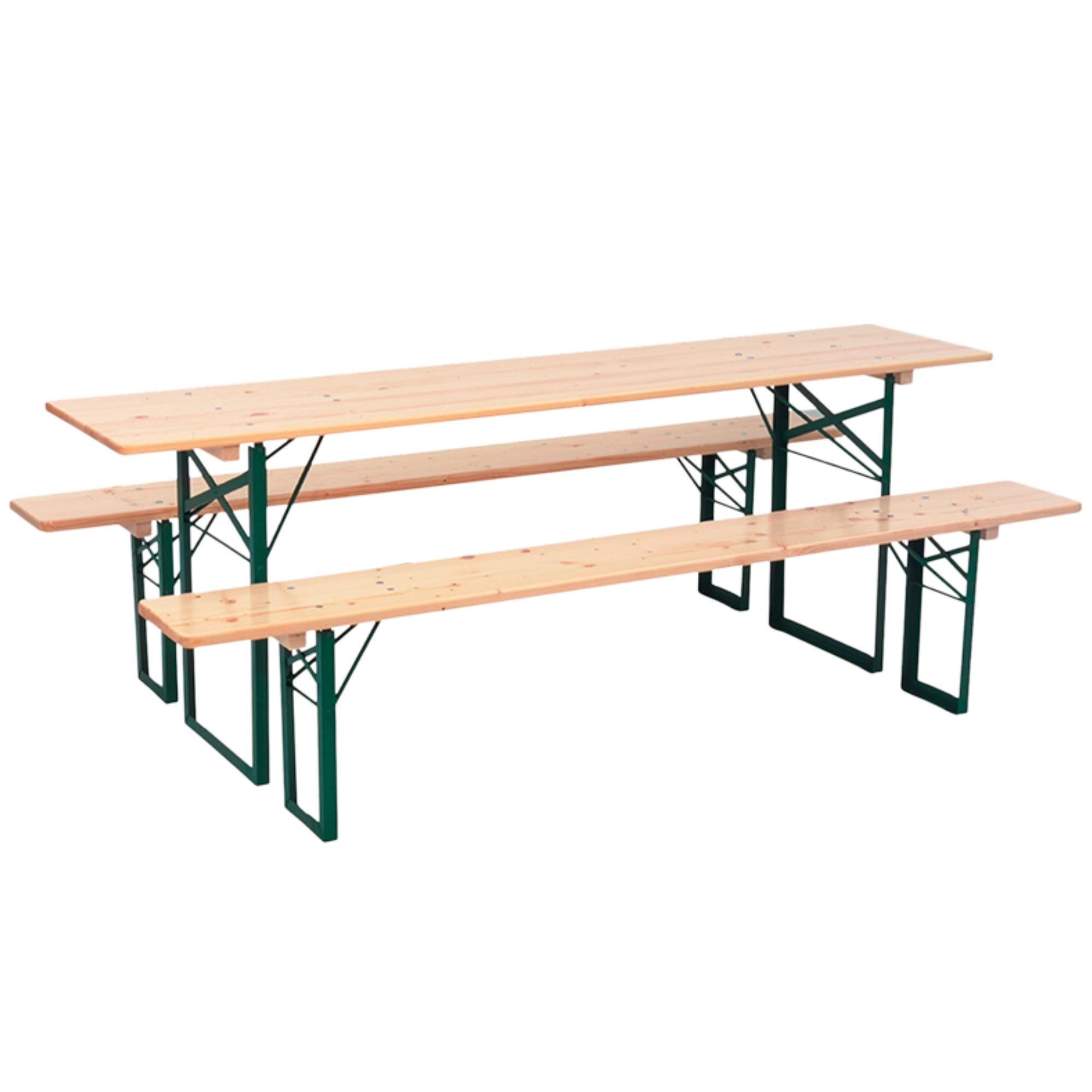 Outdoor beer table 220 x 70 x 2.5 cm, bench 220 x 27 x 2.5 cm, banquet set