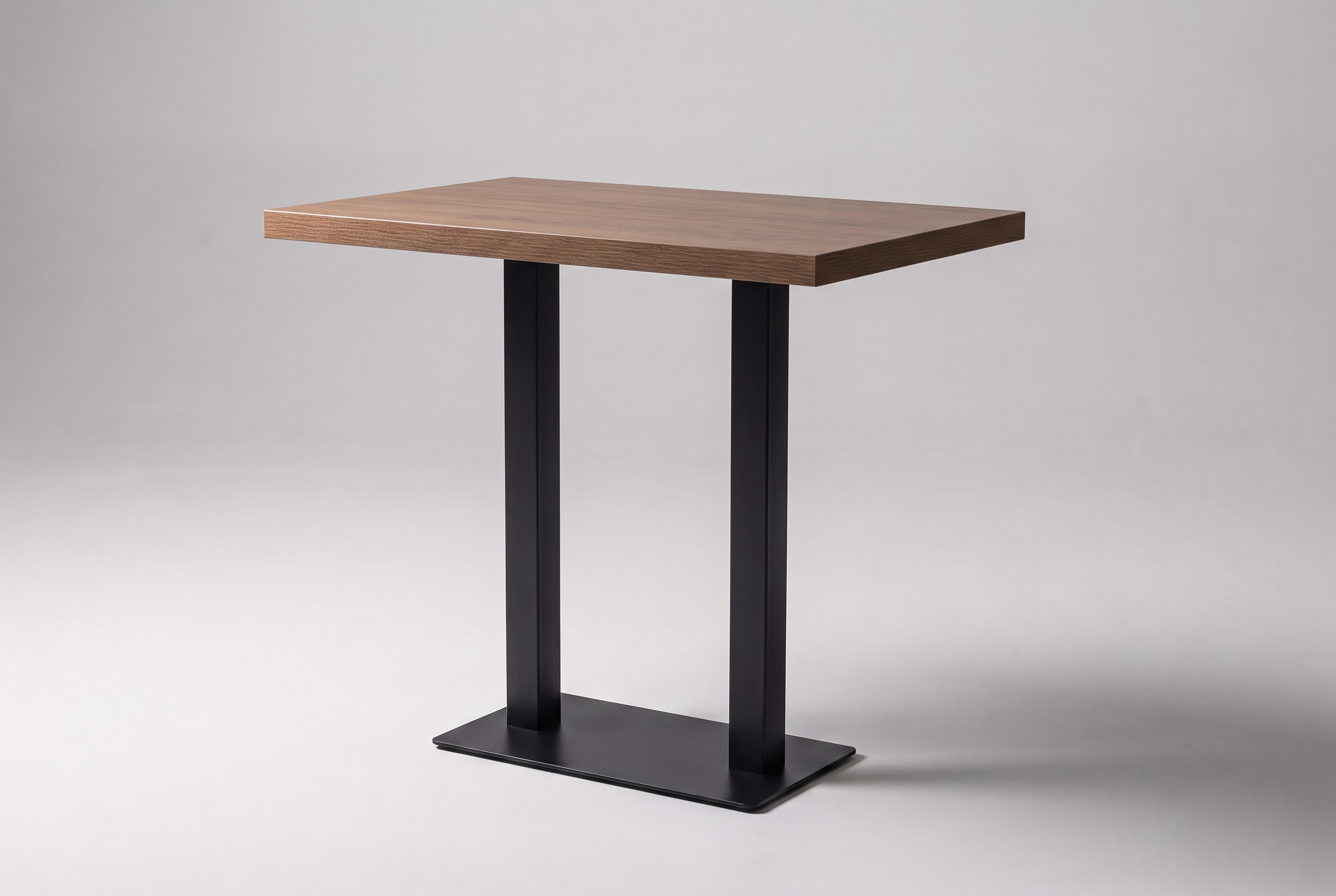 Bar table 100x60cm, walnut brown, wood-effect, high table, bar table