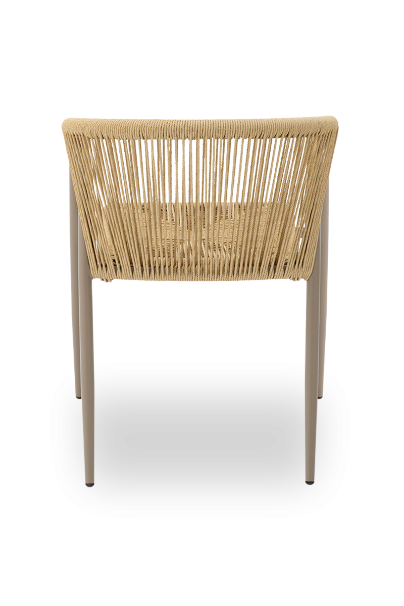 Technorattan Stuhl Treviso Beige mit Armlehne-ING10883