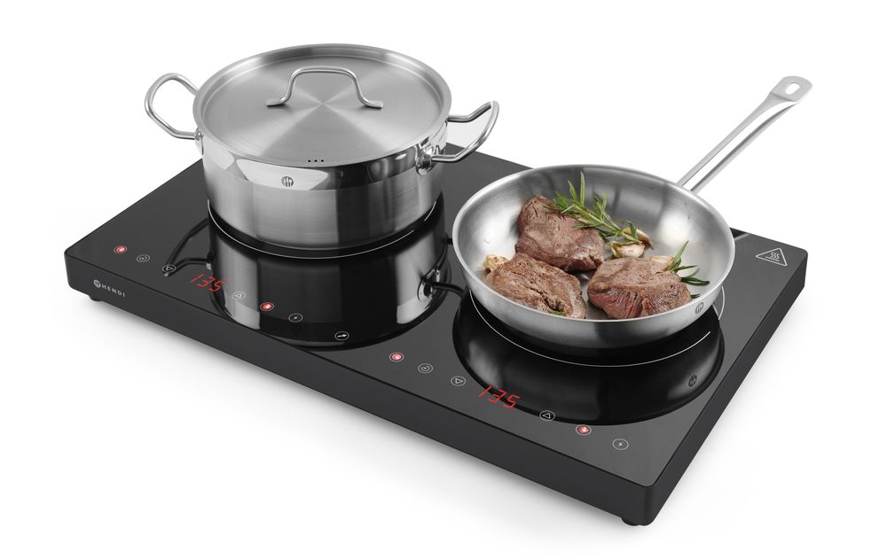 Induktionskocher doppelt Kitchen Line 230V/3500W - 60,8x40,5x(H)5,4cm