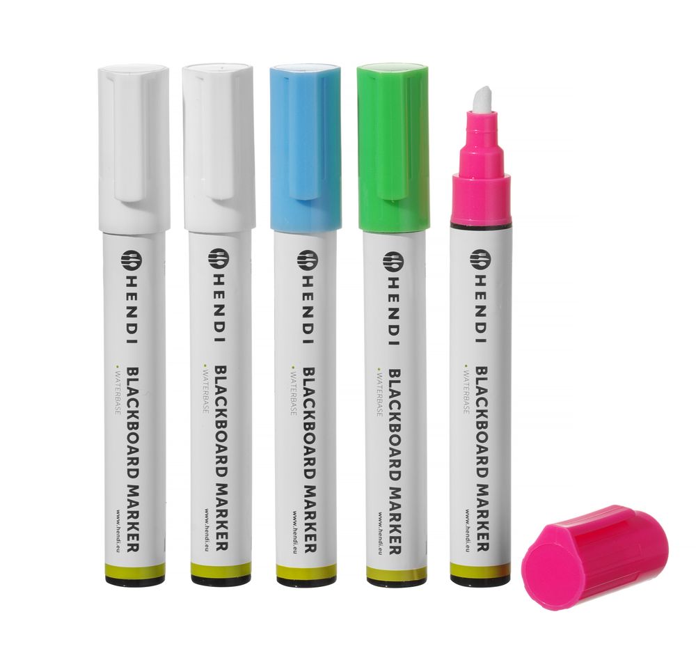 Kreidemarker 6 mm  1x pink 1x grün 1x blau 2x weiß