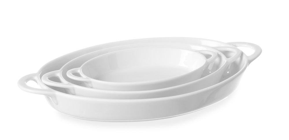 Ofenform mit Ohrengriffen oval  019L 200x107x(H)30mm