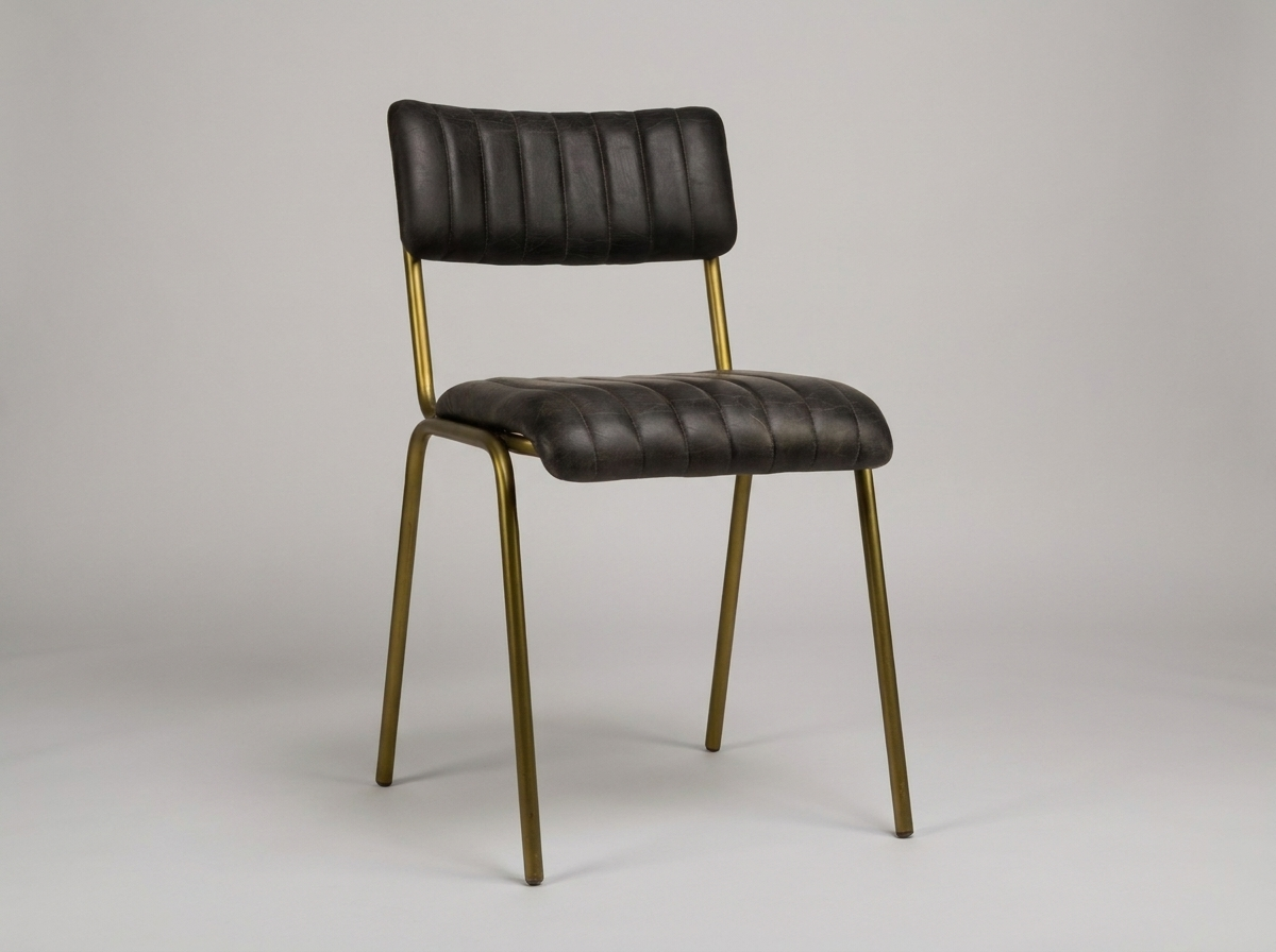 Restaurant, bistro, chair, trattoria – genuine leather, black