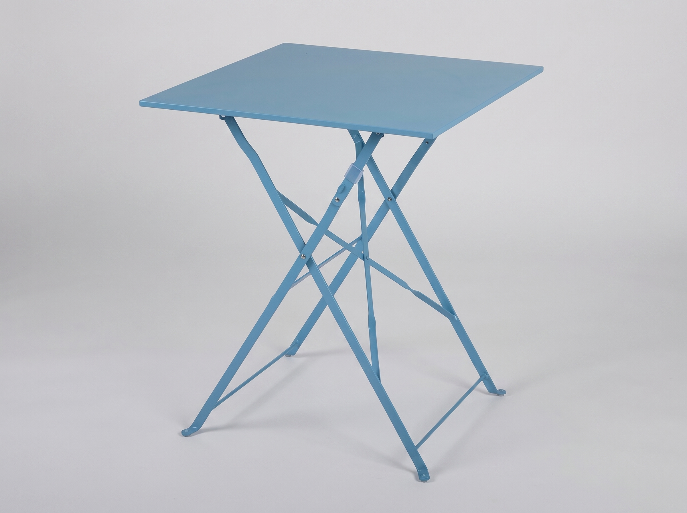 Outdoor Bistro Table 60x60cm Blue Steel – Geneve, foldable