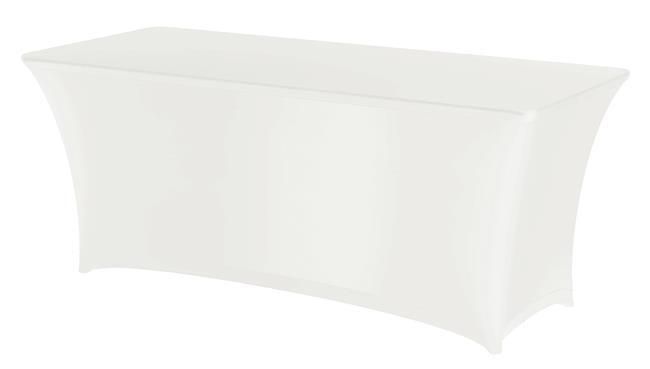 Tischhusse rechteckig  810910 + 810897 Weiß 1830x760x(H)730mm