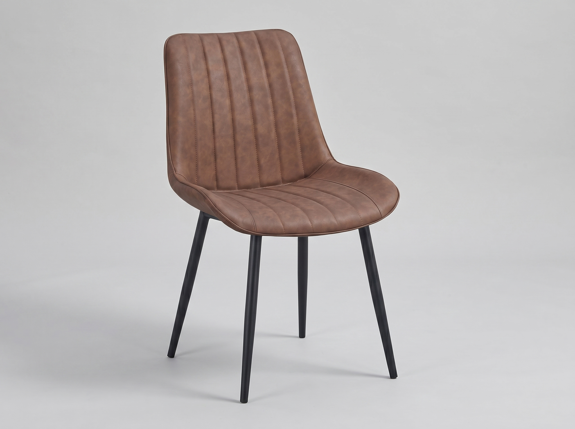 Restaurant Bistro Chair, Faux Leather, Brown – Olivia Linea