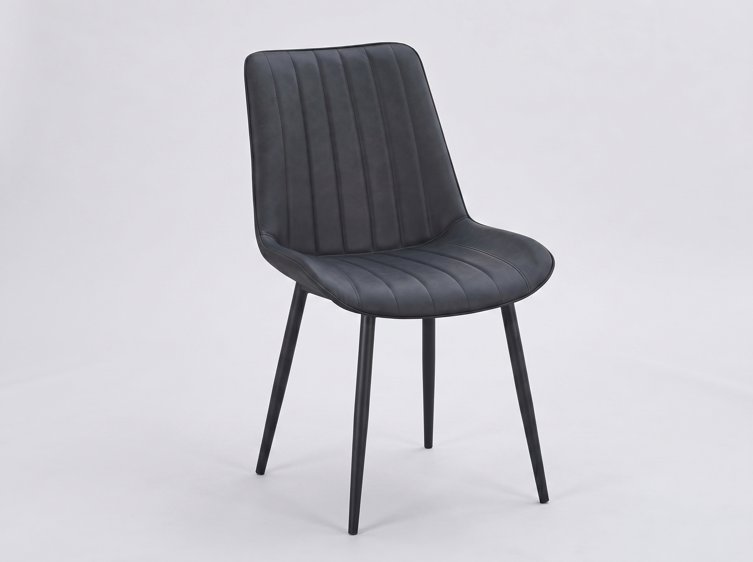 Restaurant Bistro Chair, Faux Leather, Grey – Olivia Linea