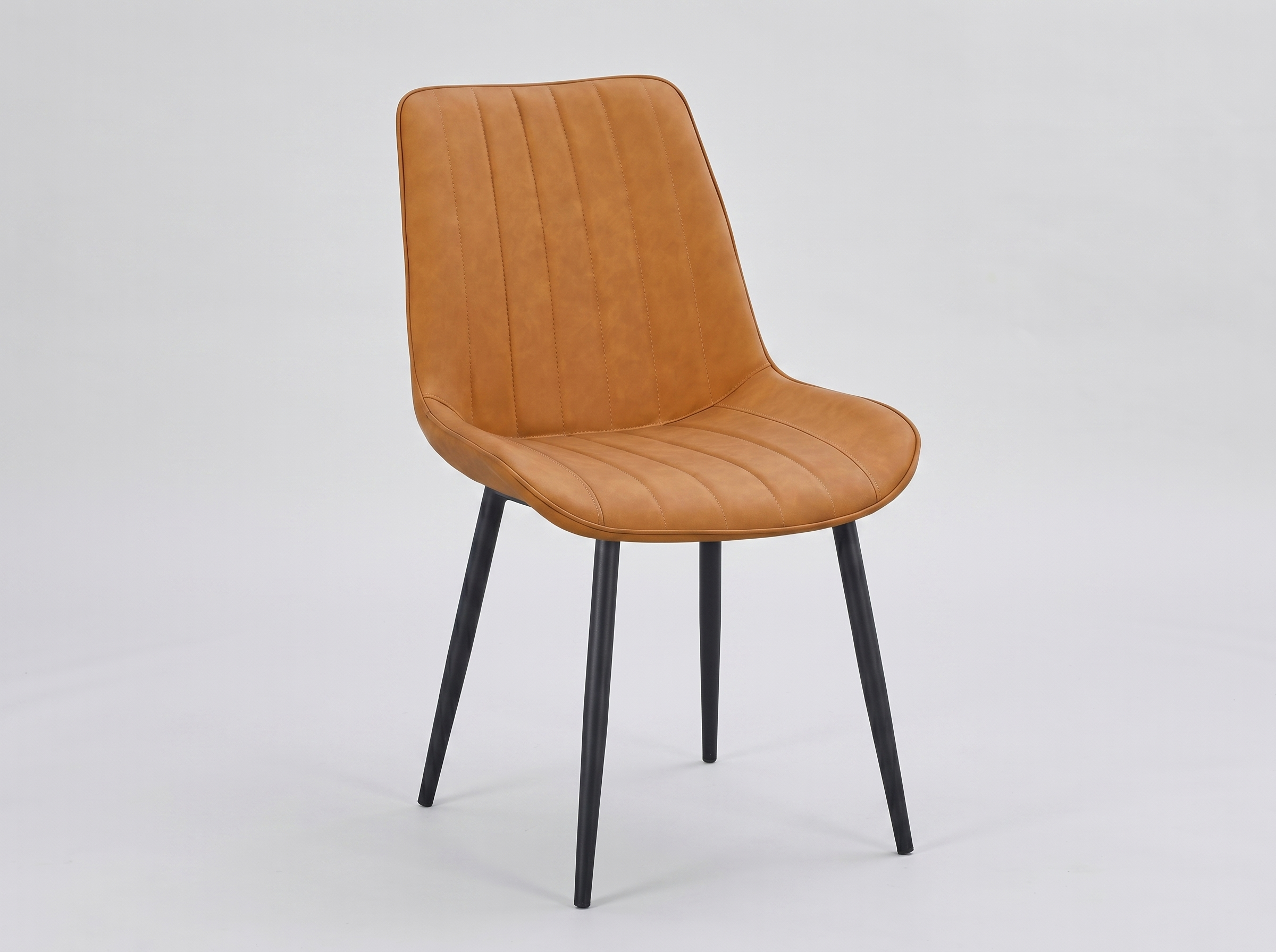 Restaurant Bistro Chair, Faux Leather, Light Brown – Olivia Linea