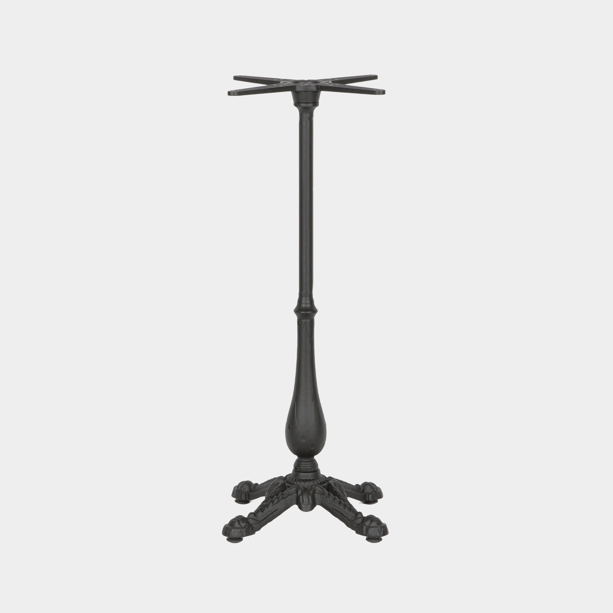 Restaurant table frame, bar table, table legs in a retro style, round base