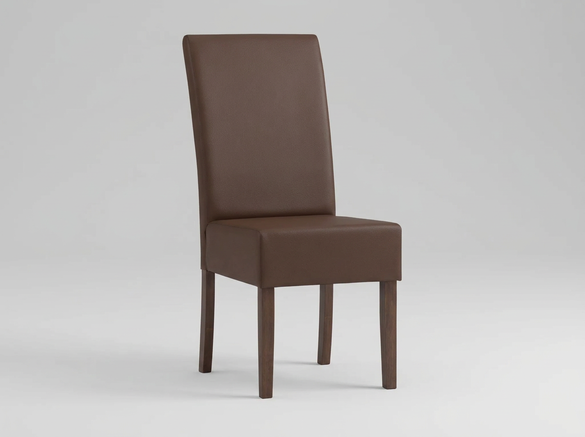 Restaurant Bistro Chair Sofia – Upholstered in brown faux leather