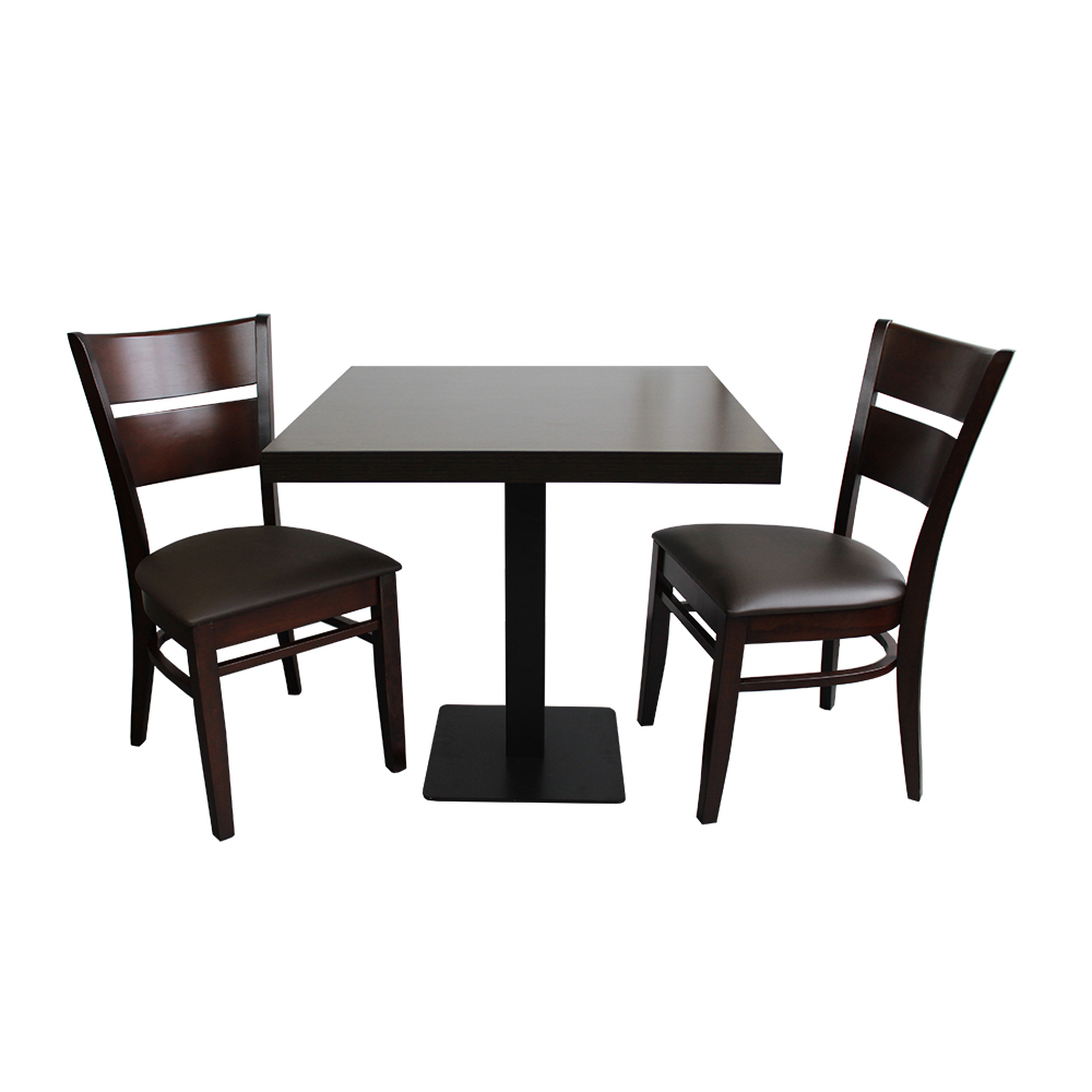 1+2 Restaurant Set 70x70x5cm Grace Hotel Bistro Table Legs Chairs Catering Furniture