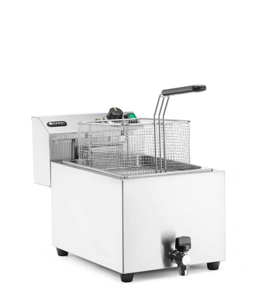 Fritteuse XL Profi Line mit Ablasshahn  10 Liter    Profi Line  10L  400V/6600W  300x680x(H)420mm