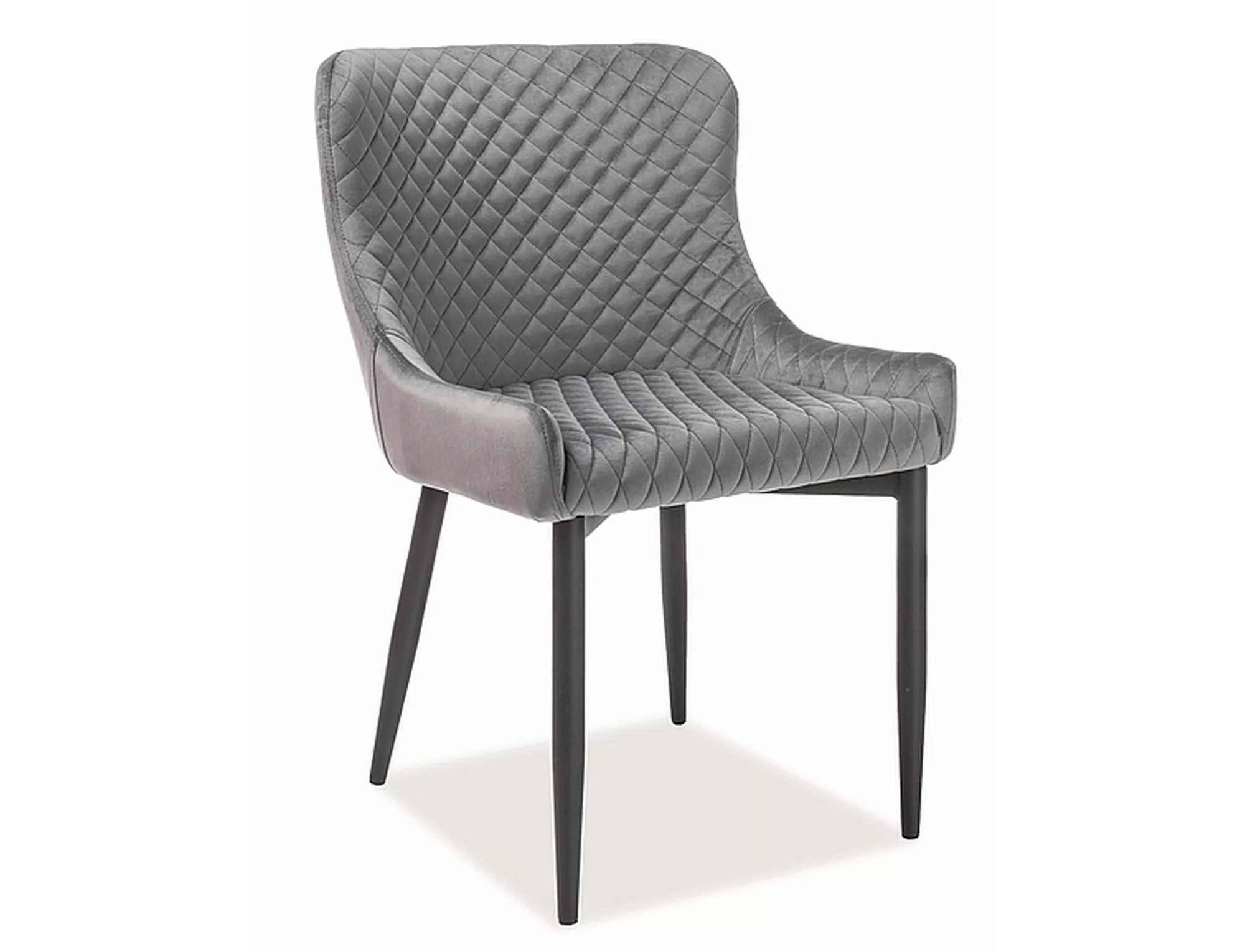 Artus restaurant, bistro and hotel chair in grey velvet with armrests