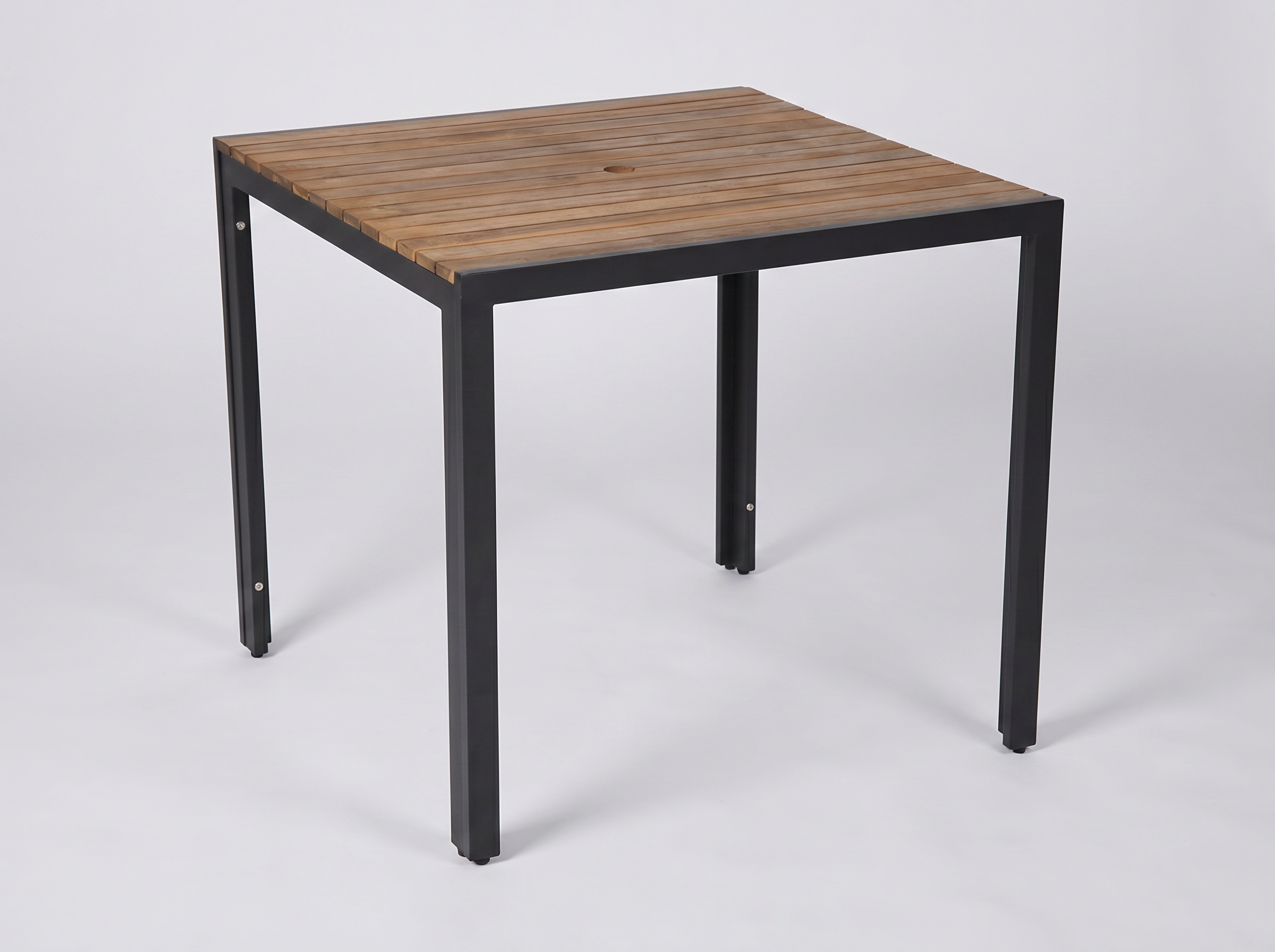 Outdoor table, 80 x 80 cm, for outdoor use, steel and acacia wood – Lero
