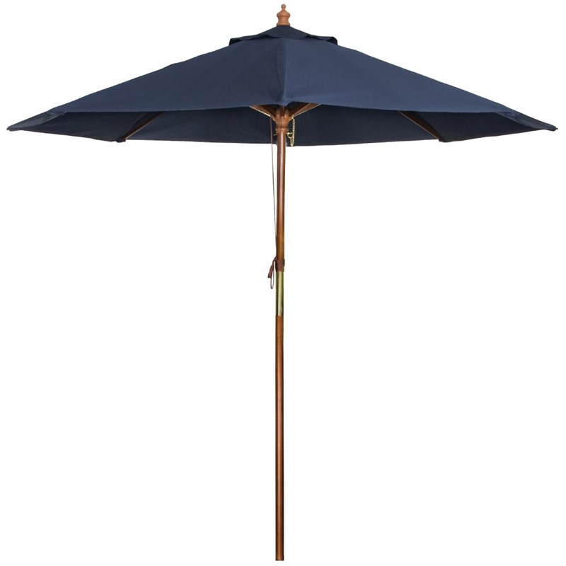 Blue Round Parasol, 3m – Pulley System, Professional Parasol, Catering Parasol