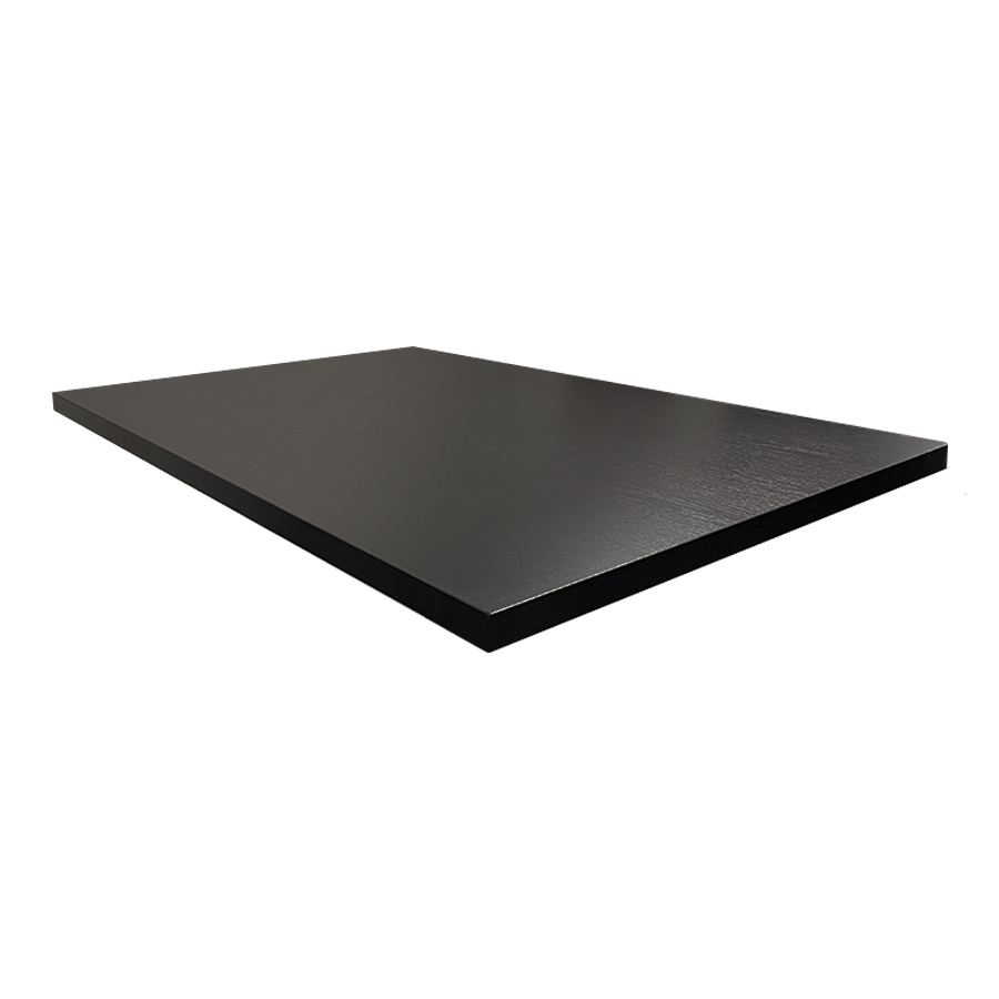 Table top 150x80cm in black scratch-resistant With ABS protective edge