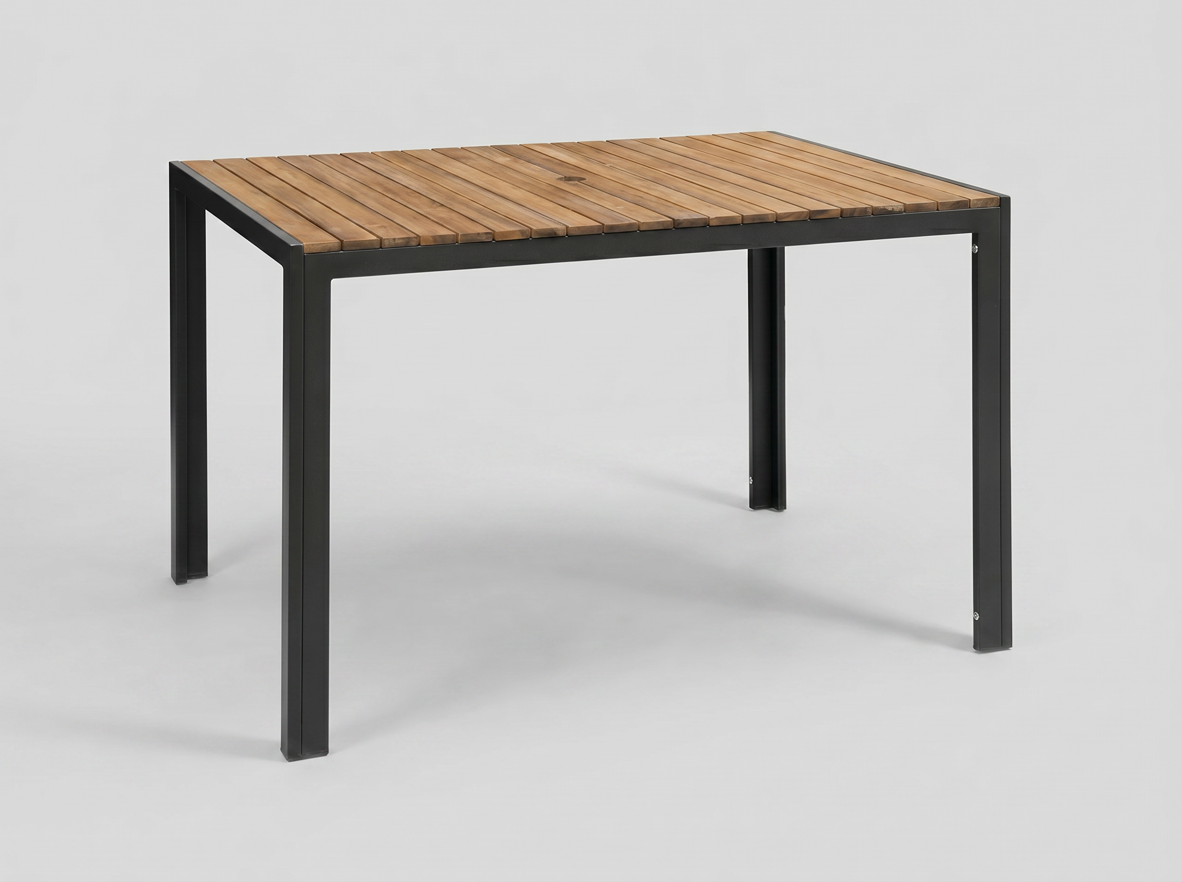 Outdoor table, 120 x 80 cm, for outdoor use, steel and acacia wood – Lero