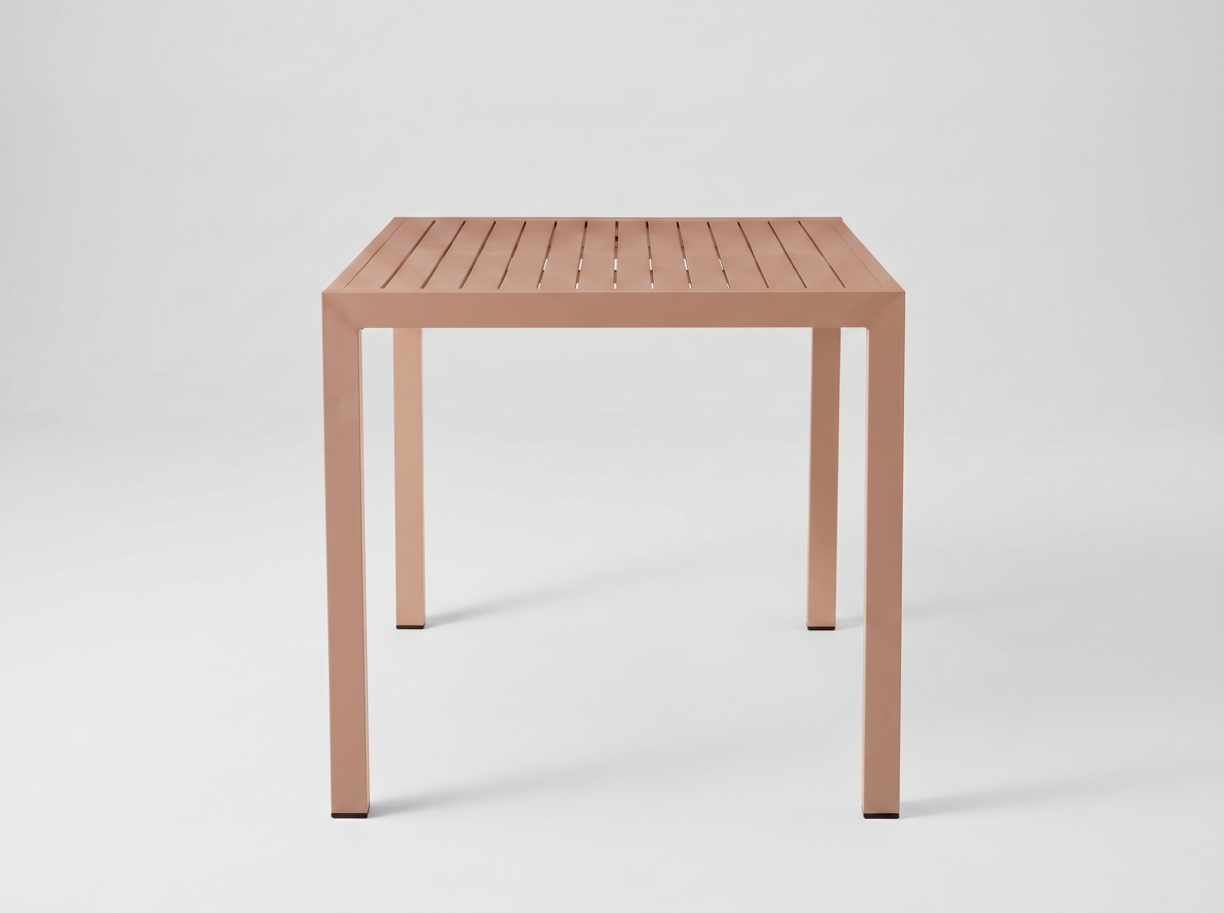 Red 80x80cm steel outdoor table