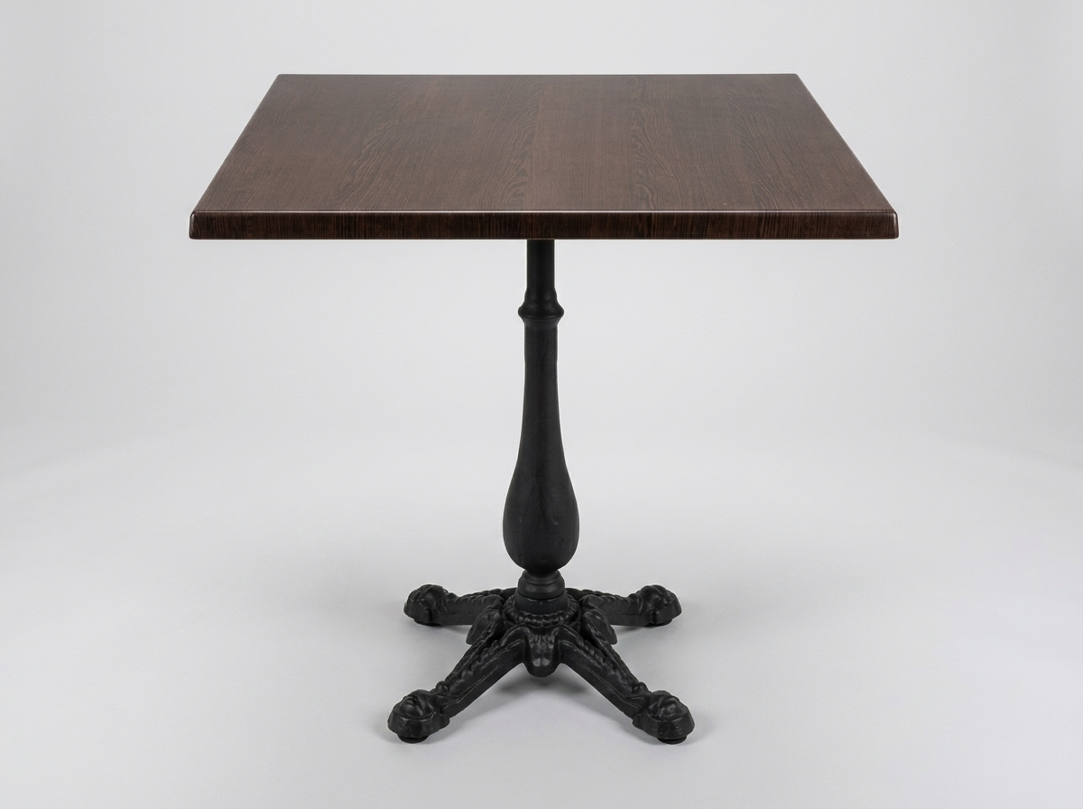 Outdoor Bistro Table 70x70cm HPL Dark Brown Retro - Brest