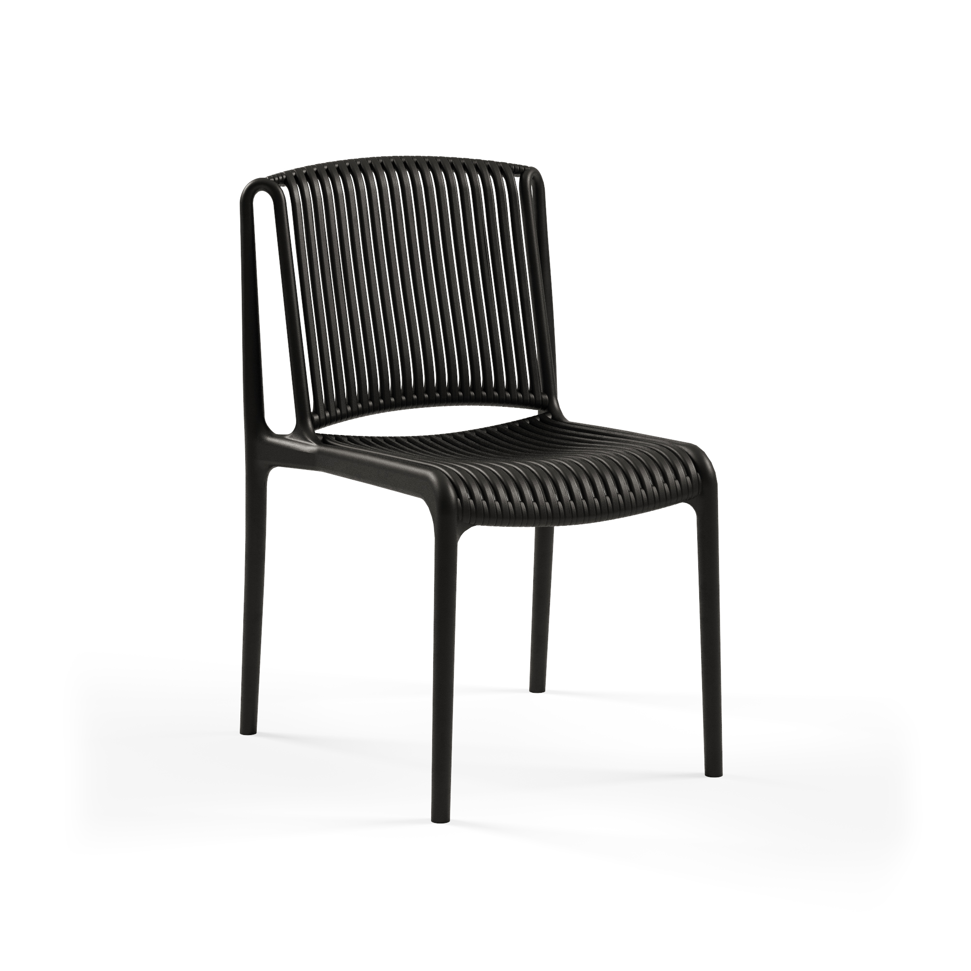 Sen Polypropylene Outdoor Chair for Indoor and Outdoor Use – Black