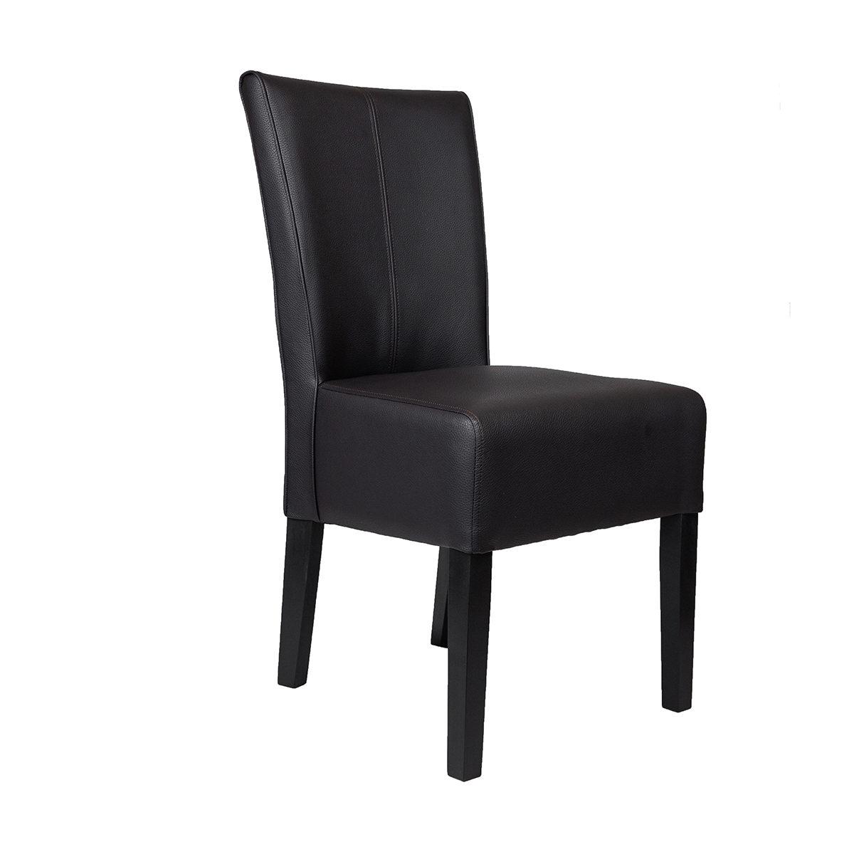 Tanja Bistro Restaurant Chair in brown, red and black faux leather