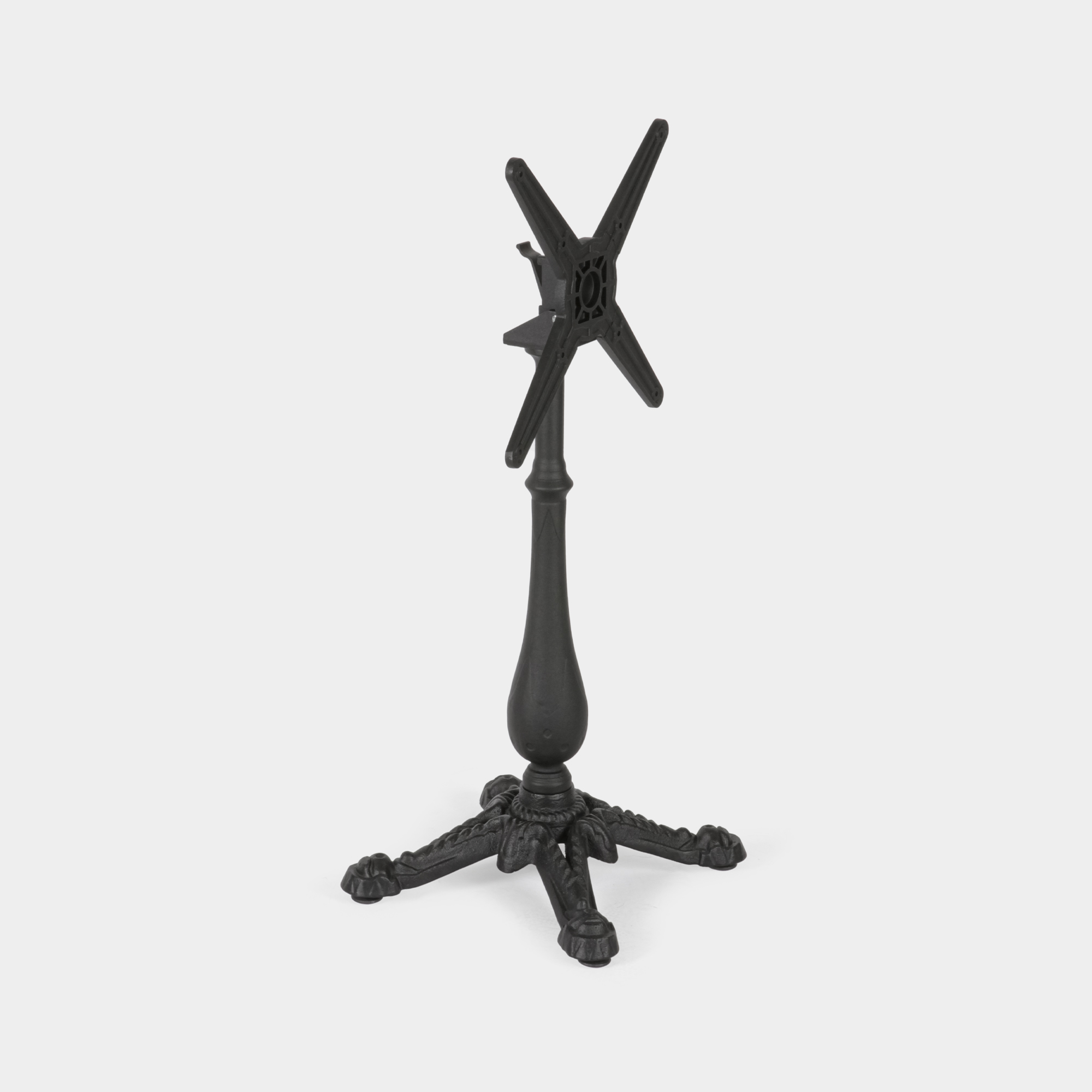 Table frame – restaurant/bistro table legs with a retro look; round base; foldable