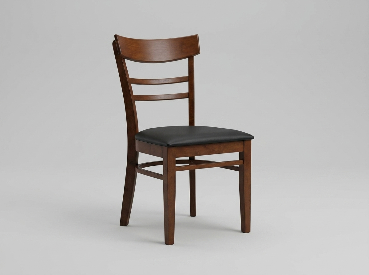 Harlingen Black Solid Wood Bistro Restaurant Chair