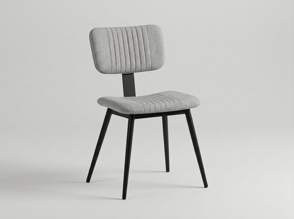 Bistro Habano restaurant chair, upholstered in grey fabric